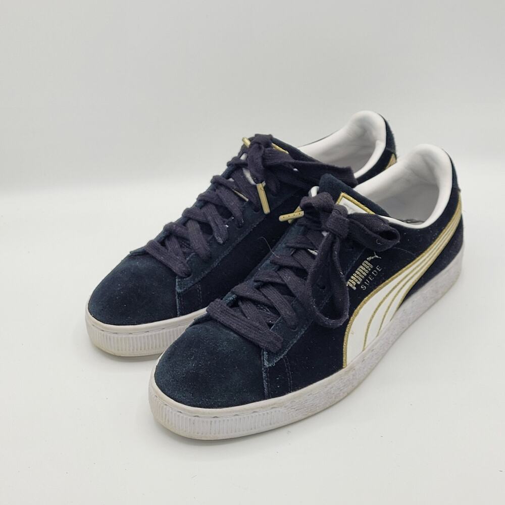 Puma Suede Classic women's size 9.5 black gold